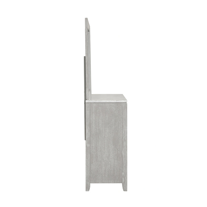 Fiona Landscape Mirror-Mist Gray