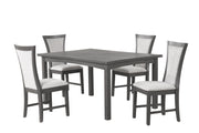 Flair 60" Dining Table & 4 Chairs (5 Pc Set)-Gray