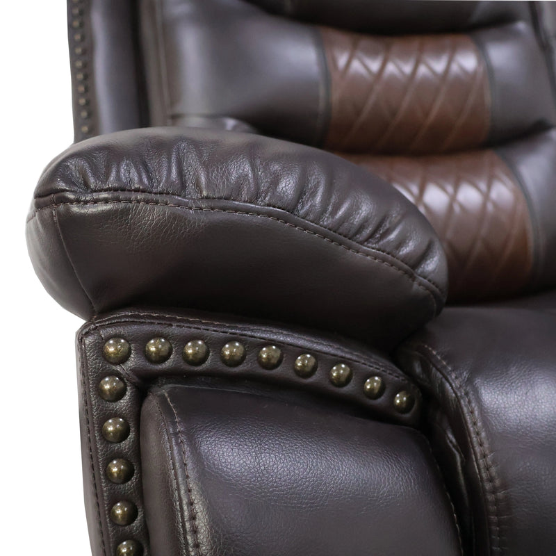 Nikko Sofa W/Pwr Fr-Brown