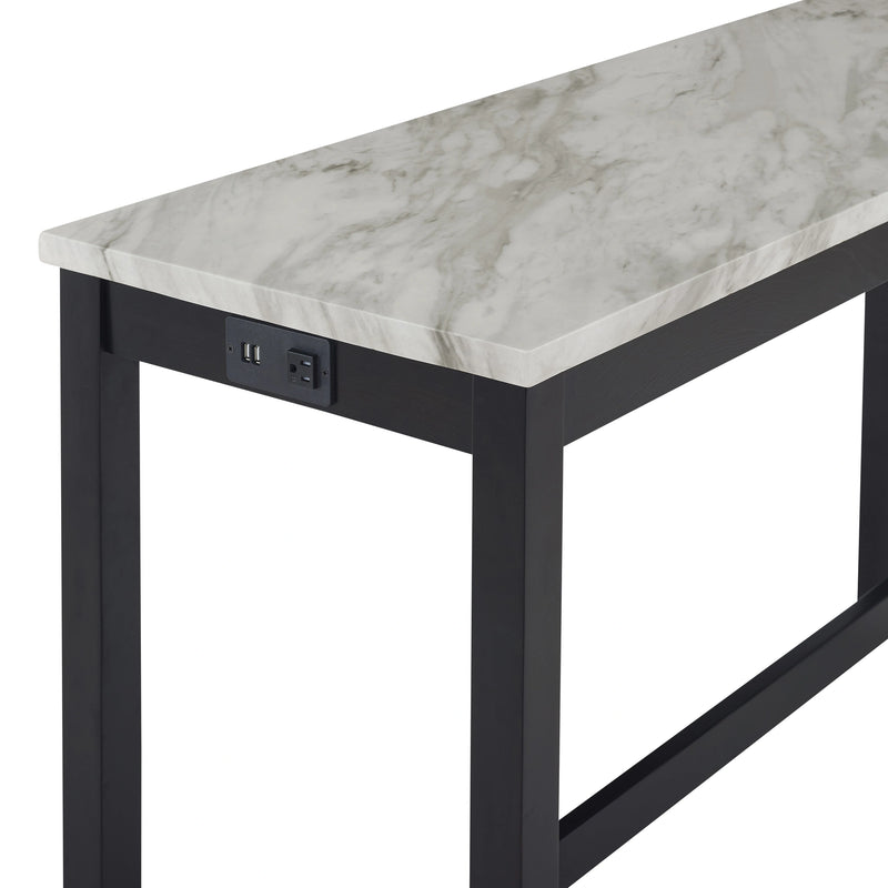 Celeste Theater Bar Table W/ 3 Stools-Black