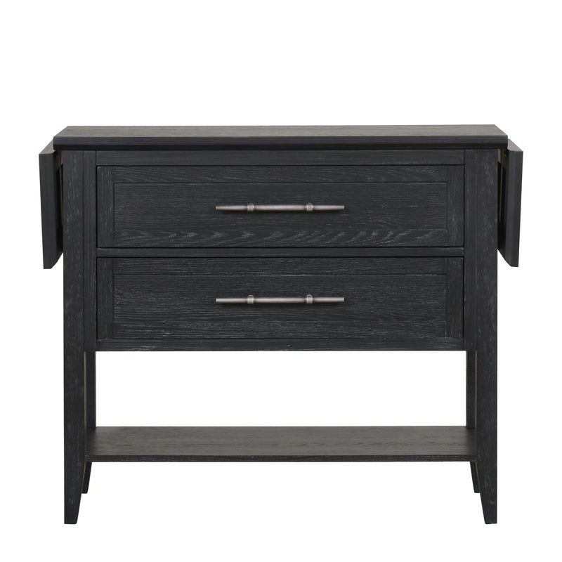 Sable Crest Drop Leaf Server-Black
