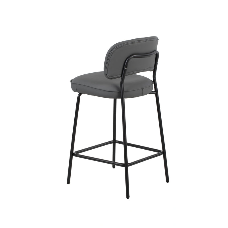 Blythe Gray Vegan Leather Counter Chair (2 Per Carton)