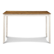 Amy 5 Pc 60" Counter Storage Table+Chairs- Bisque/Brown