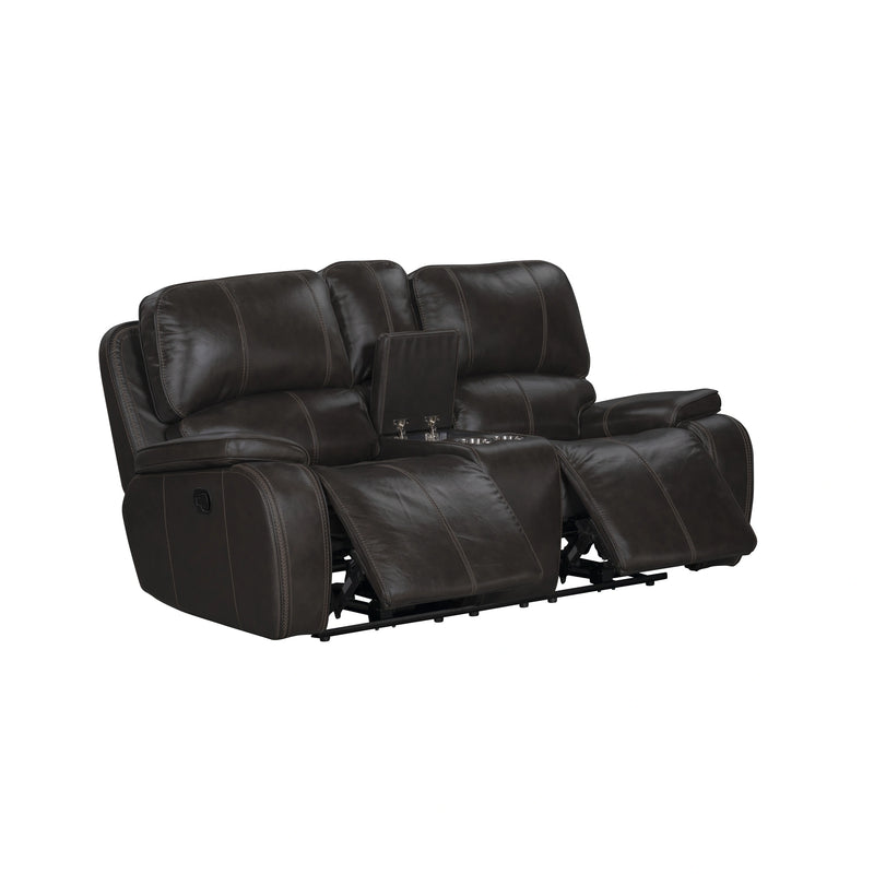 Brookings Console Loveseat W/ Dual Recliners-Charcoal