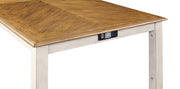 Amy 5 Pc 60" Counter Storage Table+Chairs- Bisque/Brown