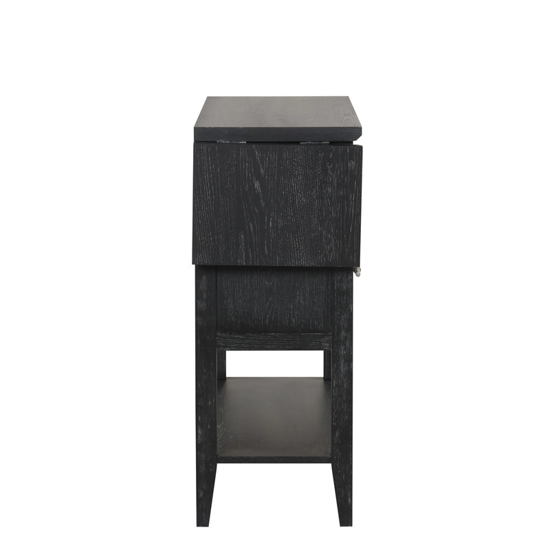 Sable Crest Drop Leaf Server-Black