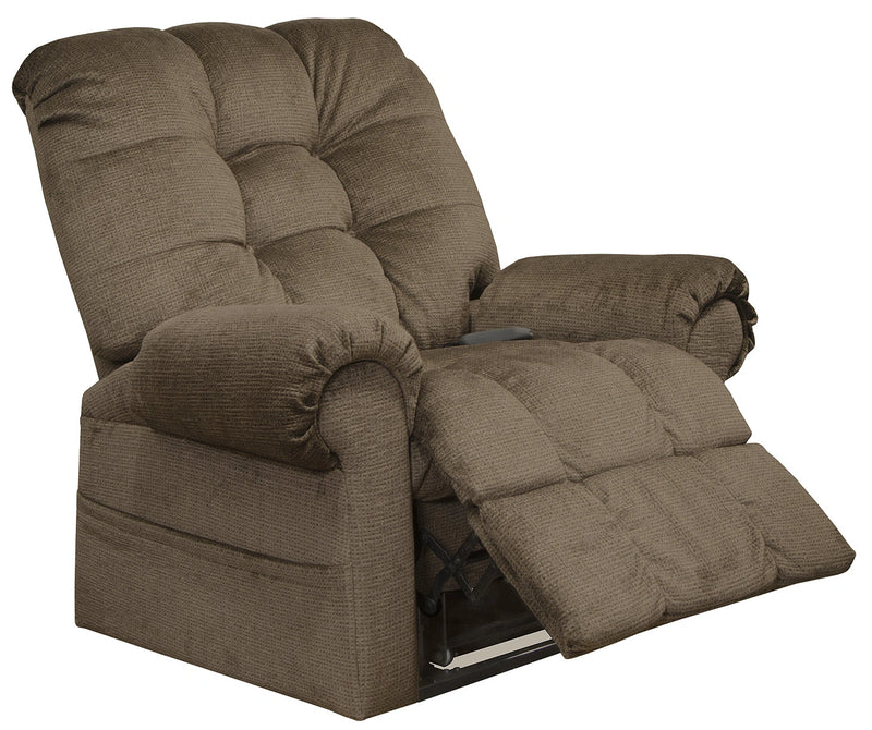 Catnapper Furniture Omni Power Lift Chaise Recliner in Truffle - Sims Furniture