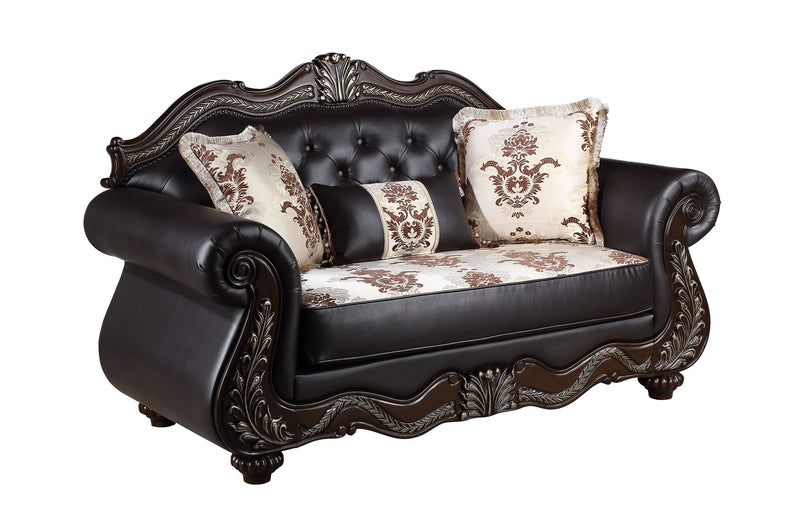 MAXIMUS LOVESEAT FRAME, CUSHION, ARMS, LEGS & 3 PILLOWS