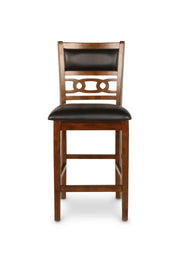 Gia 5 Pc 42" Round Counter Dining Table & 4 Chairs-Brown