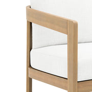 Wesley Patio Loveseat W/ White Cushions